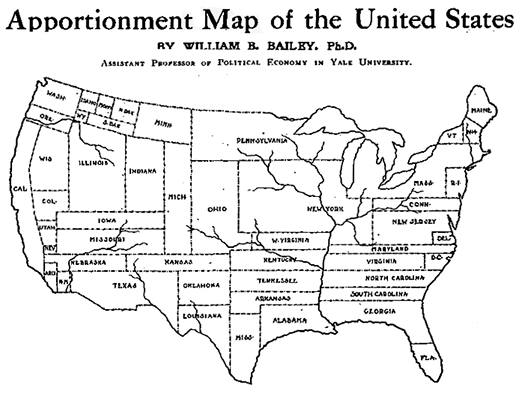perhaps the first American cartogram