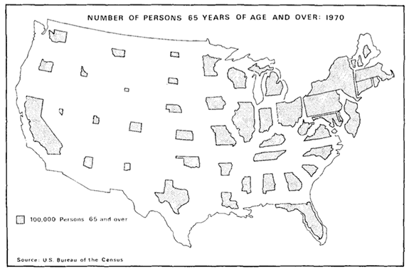 noncontiguous cartogram from Olson\