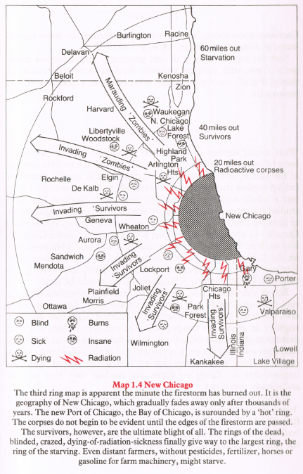 Map 1.4 ('New Chicago') from William Bunge's Nuclear War Atlas