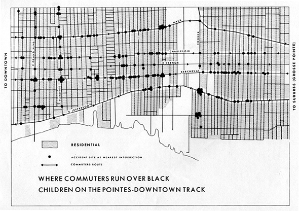 'Where Commuters Run Over Black Children on the Pointes-Downtown Track' by William Bunge